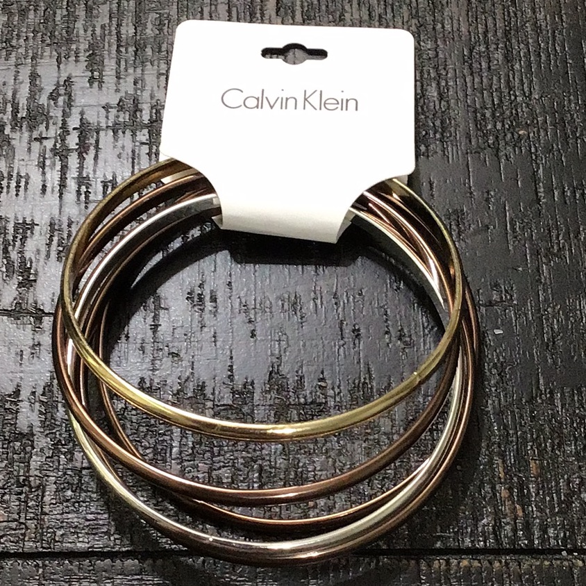 New! Calvin Klein 5 Pc. Mixed Metals Bangle Bracelets!